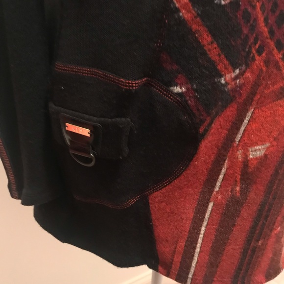 Vex Collection cowl neck sweater dark orange/black - Picture 6 of 16